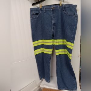 Red Kap Jeans Reflective Safety Work Blue  Size 44x 27 SEE MEASUREMENTS